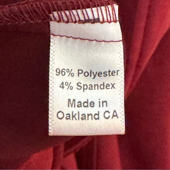 Lesley Evers Size 1X Plus Size Burgundy Red Zip Front Collared Shirt Dress - Picture 12 of 12